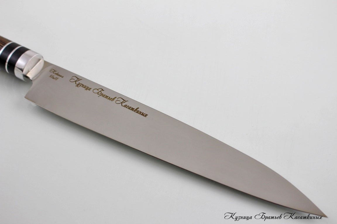 Купить японский кухонный нож для филировки из кованой стали 95х18.
